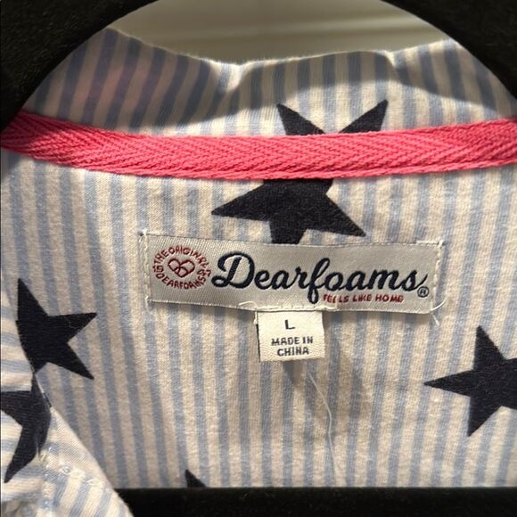 Dearfoams Star Patterned Night Shirt Size Large - Picture 2 of 4